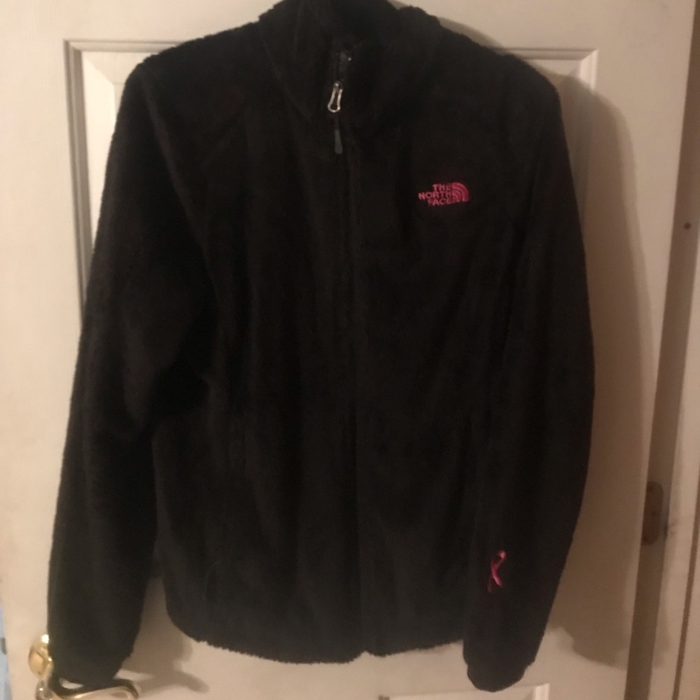 Black fuzzy breast cancer North face